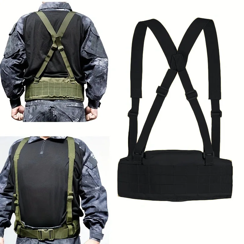 Taktický podpora pásu s podväzkami v tvare X Streľba bojovať proti čalúnenému pásu Molle Belt Vest CS Hunting vonkajší pás