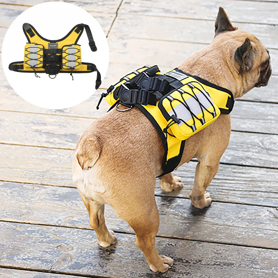 Taktický postroj pre psie batoh Nylon Pet Training vesta so samoobslužným postrojom pre psov pre malé stredne veľké psy