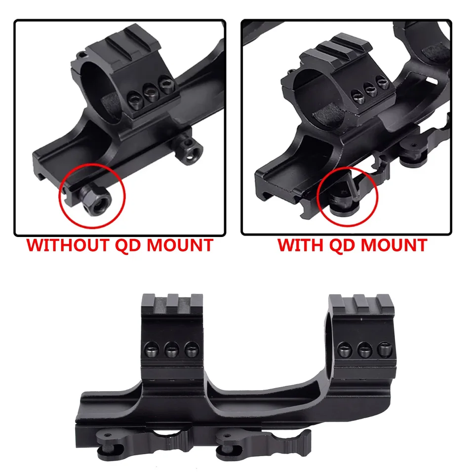 Taktický rozsah krúžku držiaka QD 25,4 mm 30 mm jeden kus rozsahu Mount 1 