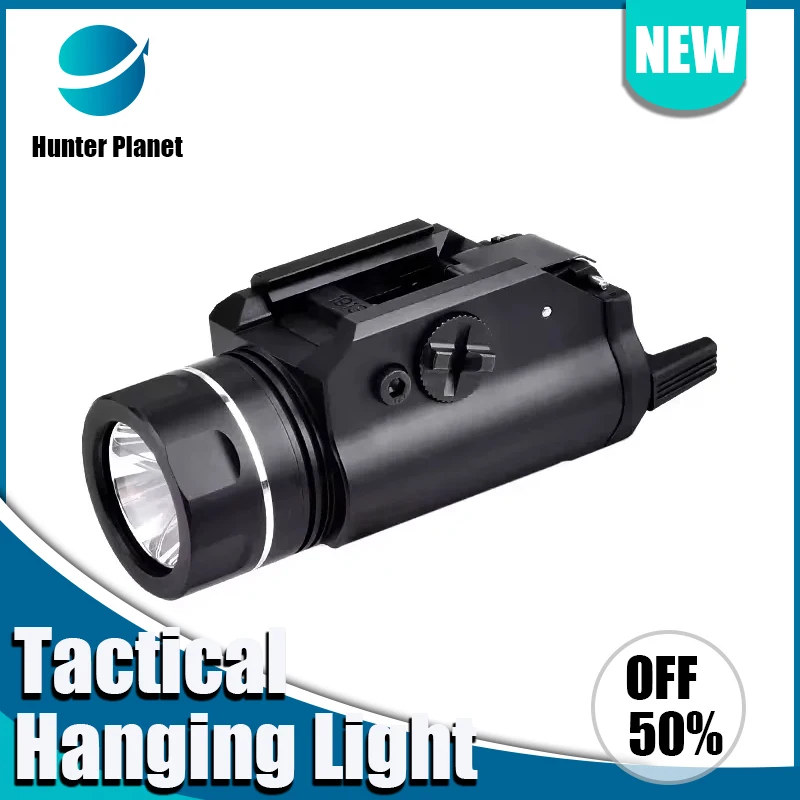 Taktický trik 1 hl pištoľ visiace svetlo strobe kov 800 lumens CNC Výkonná baterka pre Glock 17 19 x300 x400 Hunting Airsoft