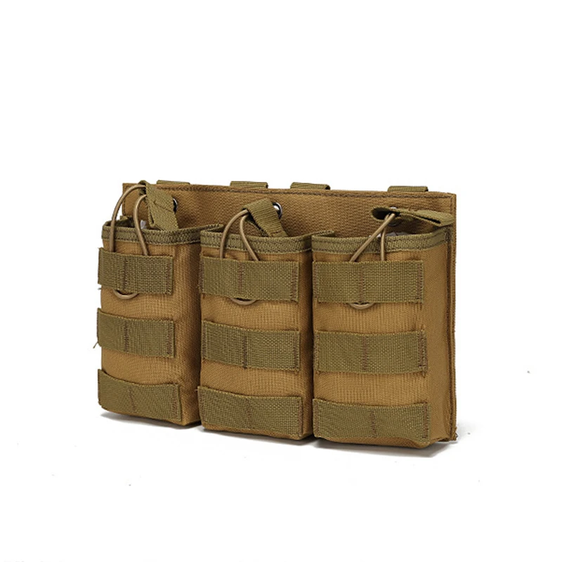 Taktický trojitý časopis Vest Vest Molle Accessory Bag AK M45.56 mm skladovacia taška Walkie Talkie Bag 600D Nylon Tkanina