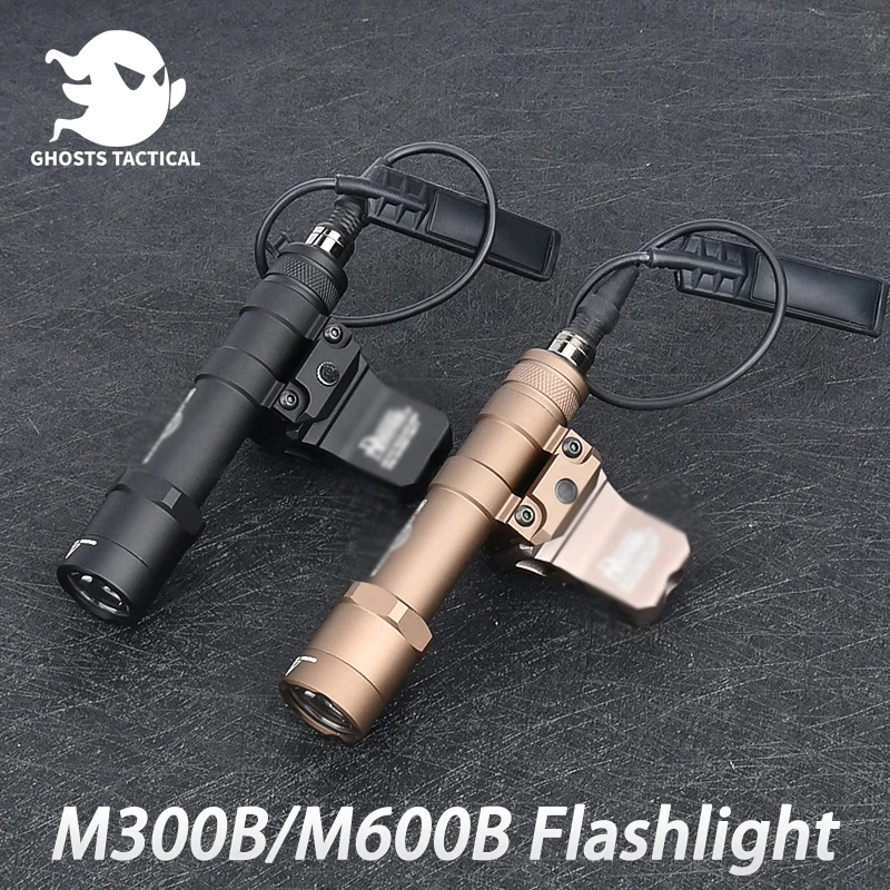 Taktický wadsn airsoft M600B M600 M300A M300 Výkonná baterka Mini Scout Light Fit Mlok M-Lok 20 mm železničnú zbraň koľajnice