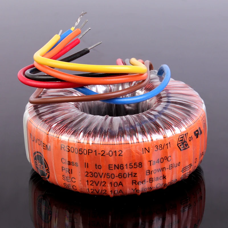 Talema 50W Double 6v 9v 12v 15V 18V 25V Ring Transformátor Nový importovaný výkonový zosilňovač predná fáza Ring Transformer 50VA