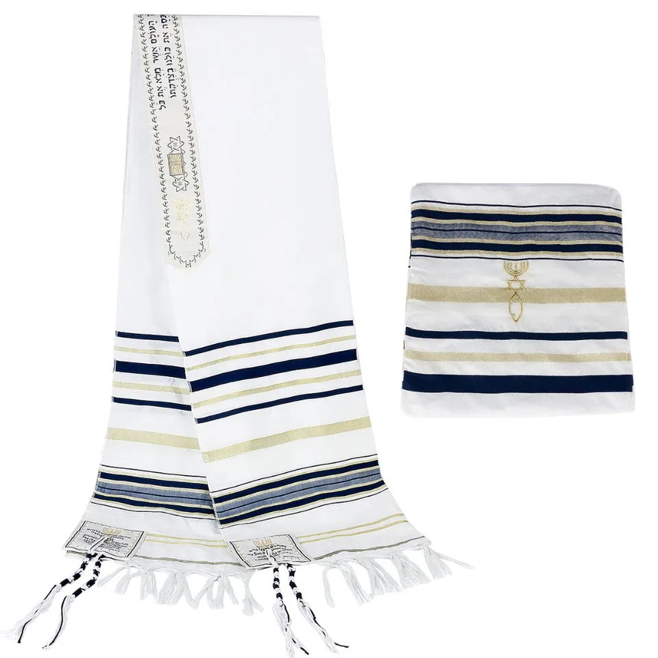 Tallit židovská modlitba šál Náboženské modlitby Šatky Izrael Tallit Modlitba šál 130x180cm