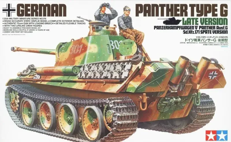 Tamiya Model 35176 Nemecký panther typu G Neskorá verzia