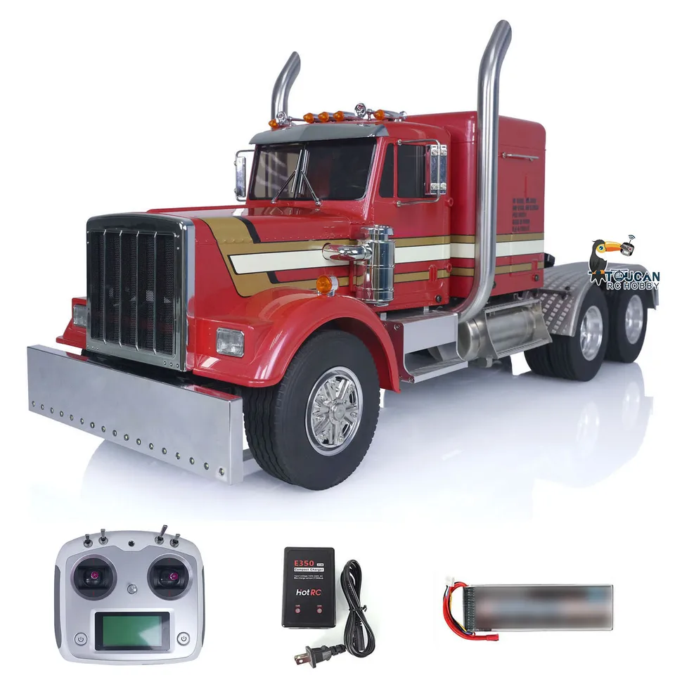 Tamiyaya 56301 RC Tractor Truck RTR 6X6 1/14 Model kovového podvozku DIY MODEL Zostavené maľované ľahké zvukové hračky darček THZH1455