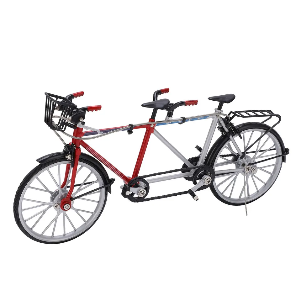 Tandemový bicykel Model Simulácia Mini odnímateľný bicykel pre chlapcov dievčatá Detské narodeniny darčeky Domov Domáca stôl dekorácie