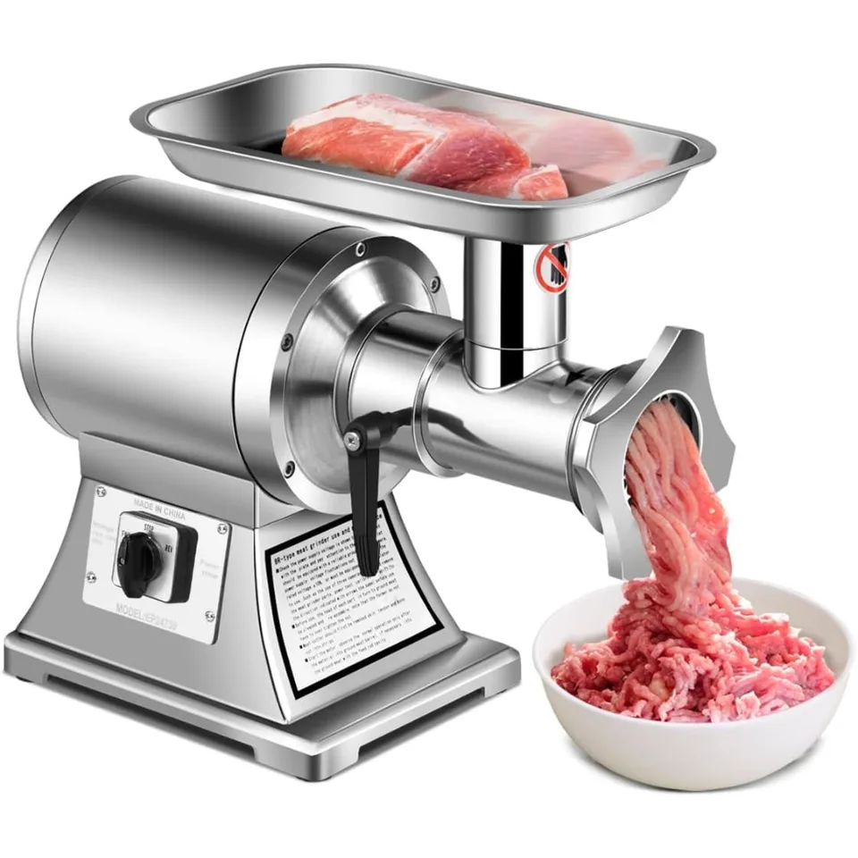 Tangkula Commercial Meat Grinder, 1100W, 551lb/h z nehrdzavejúcej ocele, elektrický klobás, 225 ot./min. Industrial