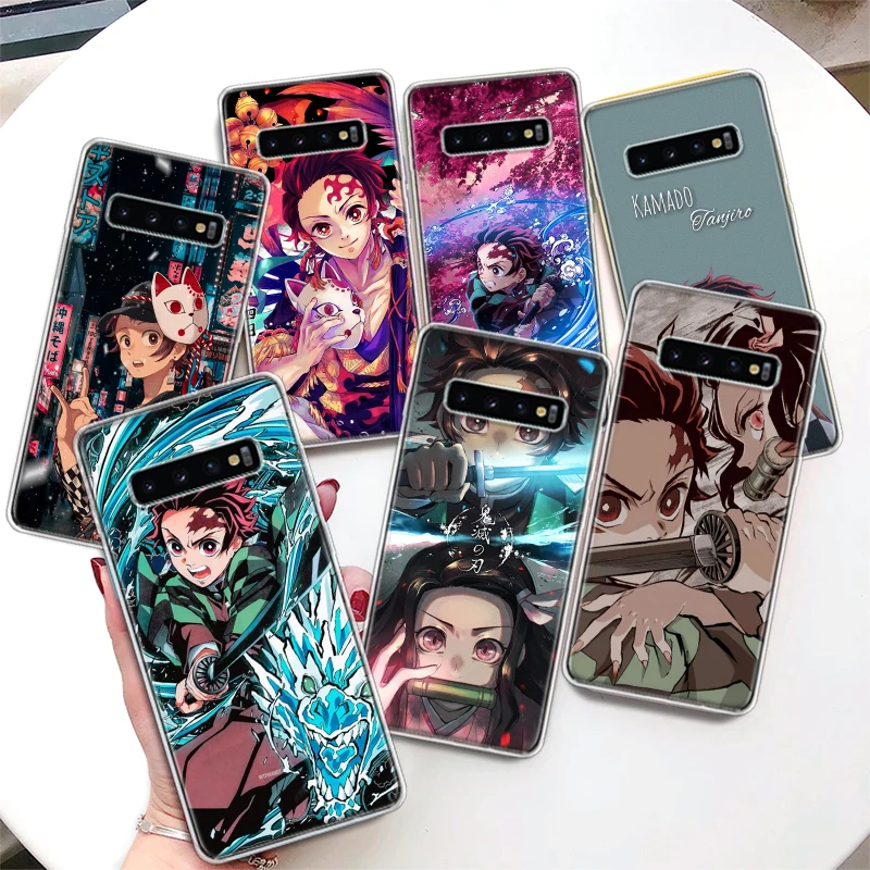 Tanjiro Demon Slayer Telefón puzdro pre Samsung Galaxy M12 M21 M30S M31 M32 M51 M52 POZNÁMKA 8 9 10 20 J4 J6 PLUS J8 Mäkký silikónový kryt