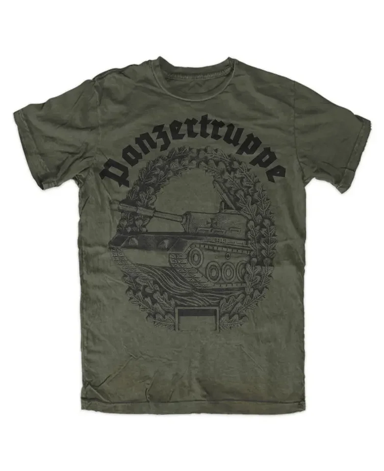 Tank Force Premium Tričko Olive Army Vojaci Bundeswehr Unisex Tričká pre mužov pre mužov letné ročník