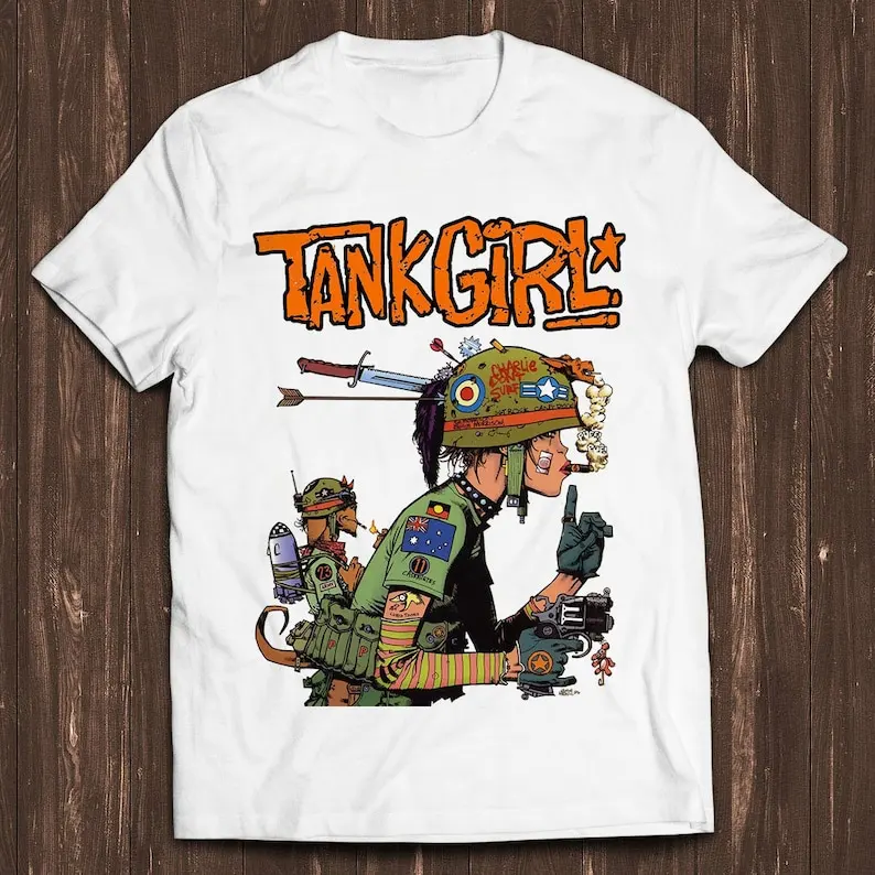 Tank Girl Feminist Charlie Don't Surf Meme Gift Tirl Funny Tee Vintage Style Estetic Unisex Gamer Cult Movie hudba T tričko C7
