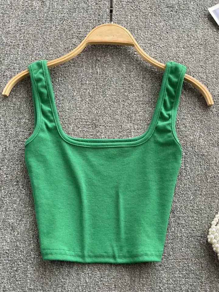 Tank top Women Sexy backless y2k horný štíhly fit dno blúzka Solid Crop Top Ruckeless Camis Mujer