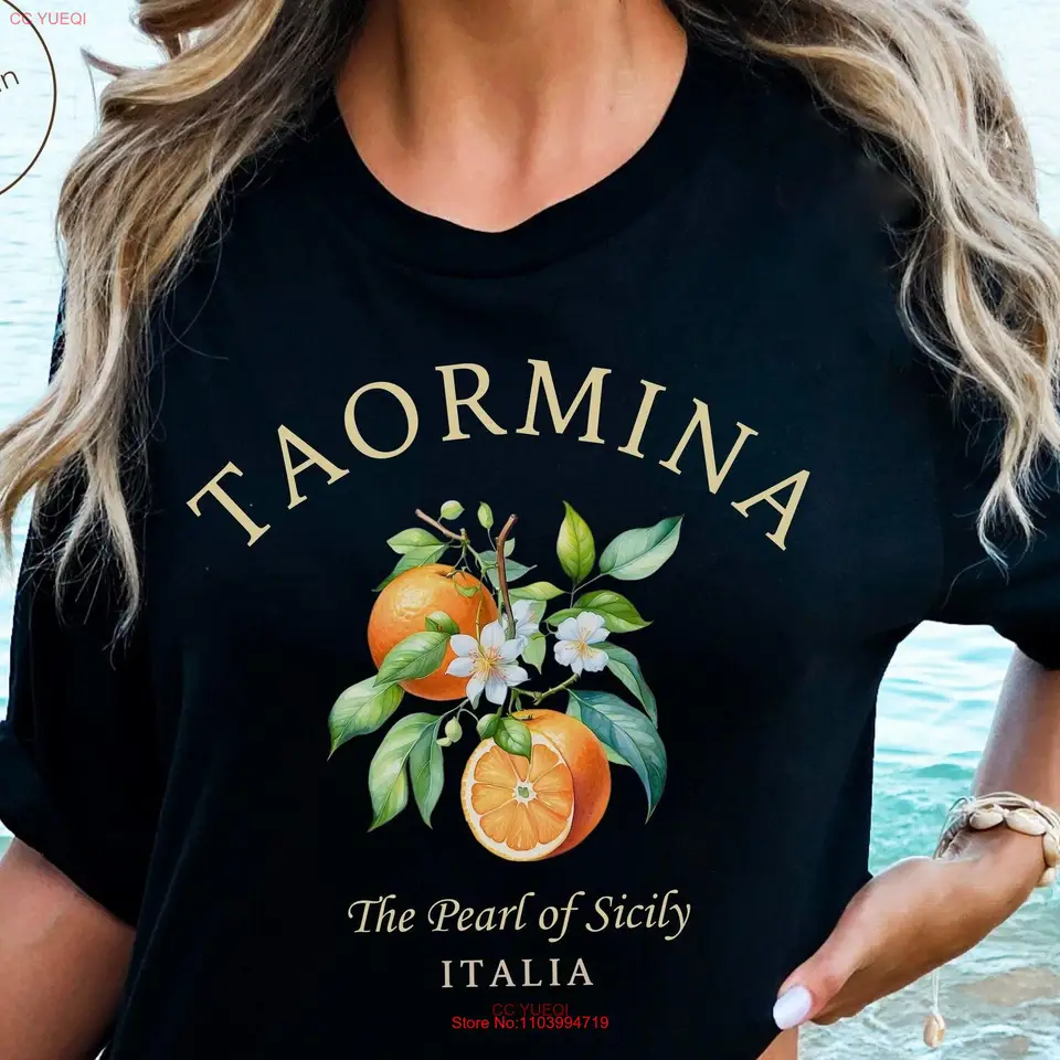 Taormina T tričko Taliansko Sicília sicílske pomaranče dlhé alebo krátke rukávy