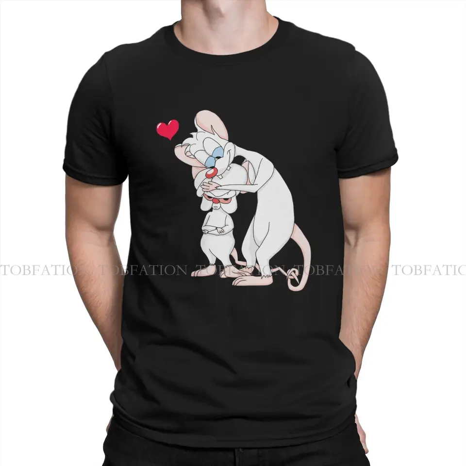 Tapeta Pinky a mozgové televízne tričko Top topánky veľkú ortas Pánske streetwear Graphic Men tričko
