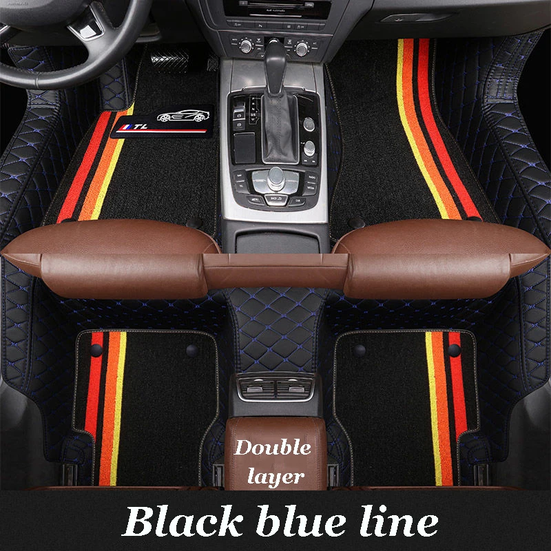 Tapis de Pied de Vélo Double Couche pre Volkswagen All Sagitar Touareg Tiguan Golf 3 4 5 6 7 8 CC Jetta Dasher CAR
