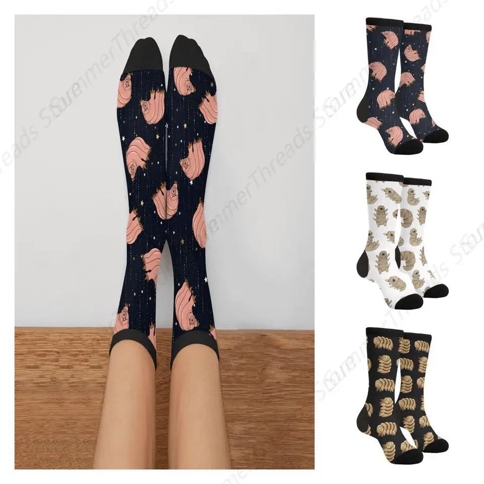 Tardigrade kostým Water Bear Galaxy Constellation Casy Unisex Novinka Fun Crew ponožky módne pohodlné muži a ženy