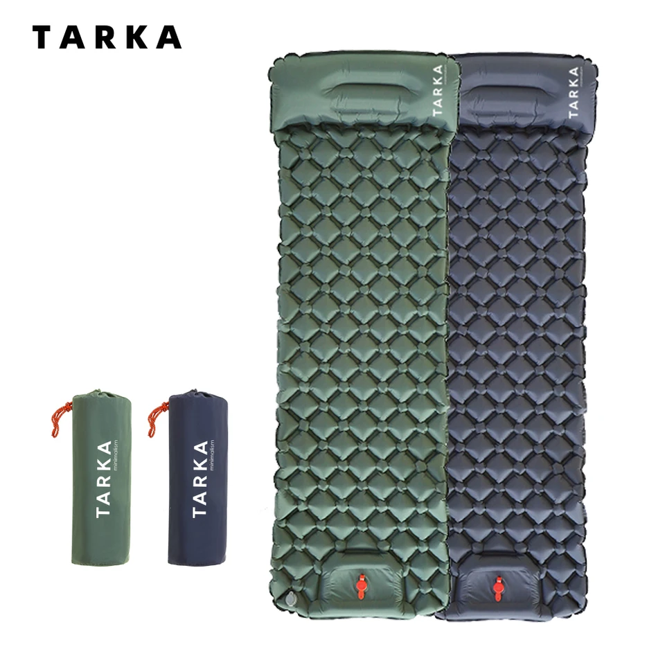 Tarka Outdoor Camping Mats Vzduch vankúš s vankúšom nafukovacou turistickou spánkovou podložkou lezenie Trekking self-striaci matrac