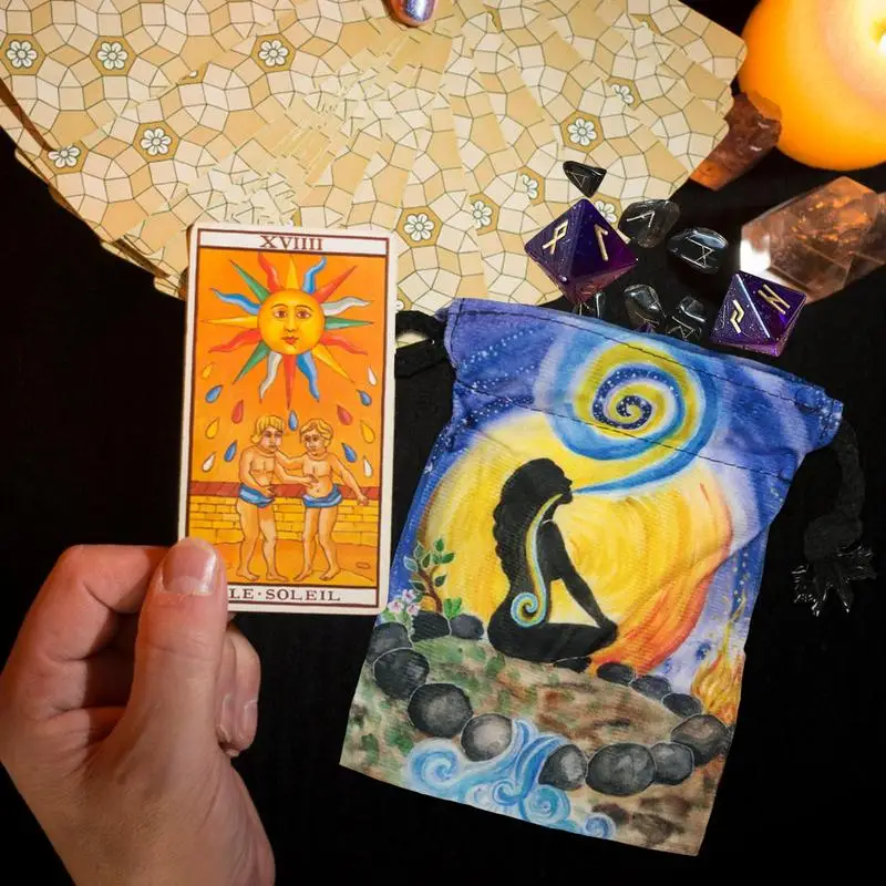 Tarotské vrecká a vrecká jedinečné vzory mačiek Velvet hodvábny šnúrkový vrecko hodvábne vrecko pre tarotové karty ľahké úložné riešenie