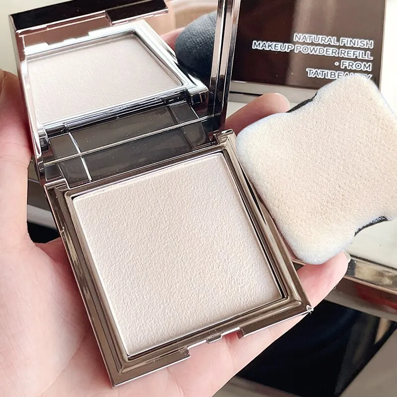 Tatibeauty Small Strieborný blok práškové mäkké zaostrenie Ovládanie olejového nastavenia práškového korektora pórového práškového prášku