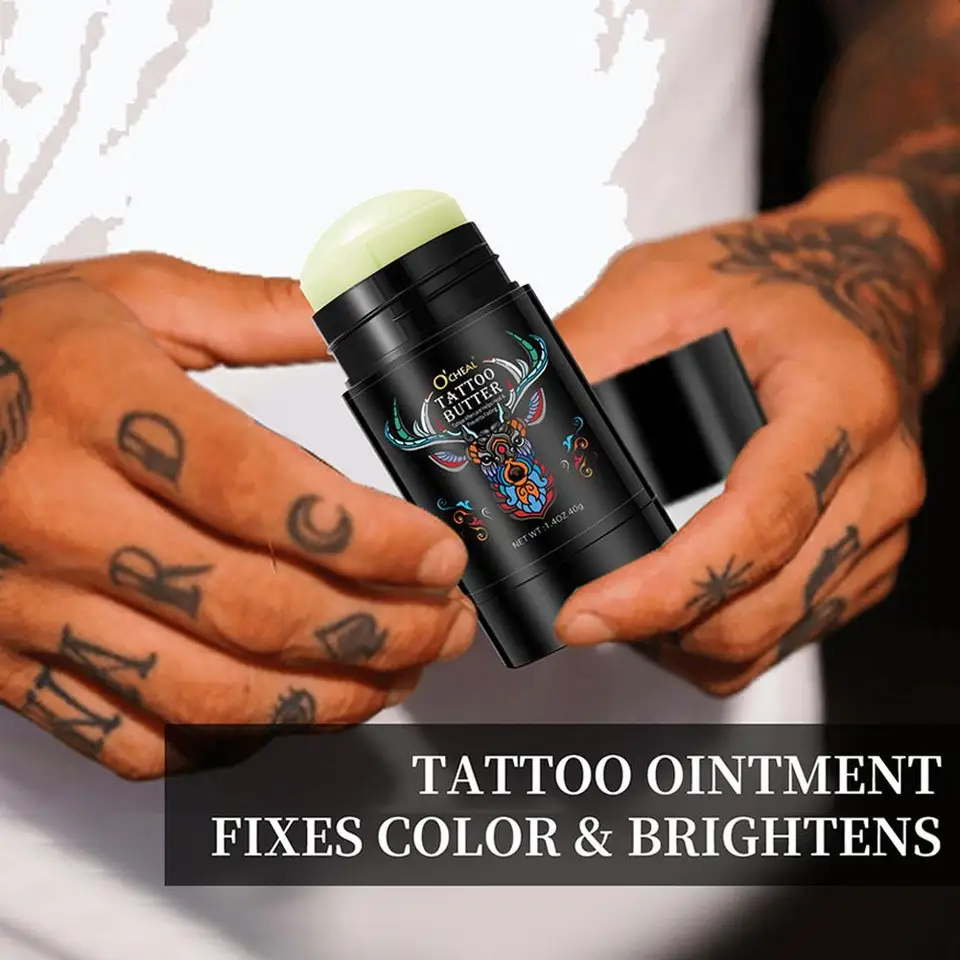Tattoo Care Cream Upokojujúce tetovanie balzam na tetovanie zvlhčovanie Vylepšte rozjasnenie prúdového krému a upokojte nové tetovanie tetovania Protec R7B8