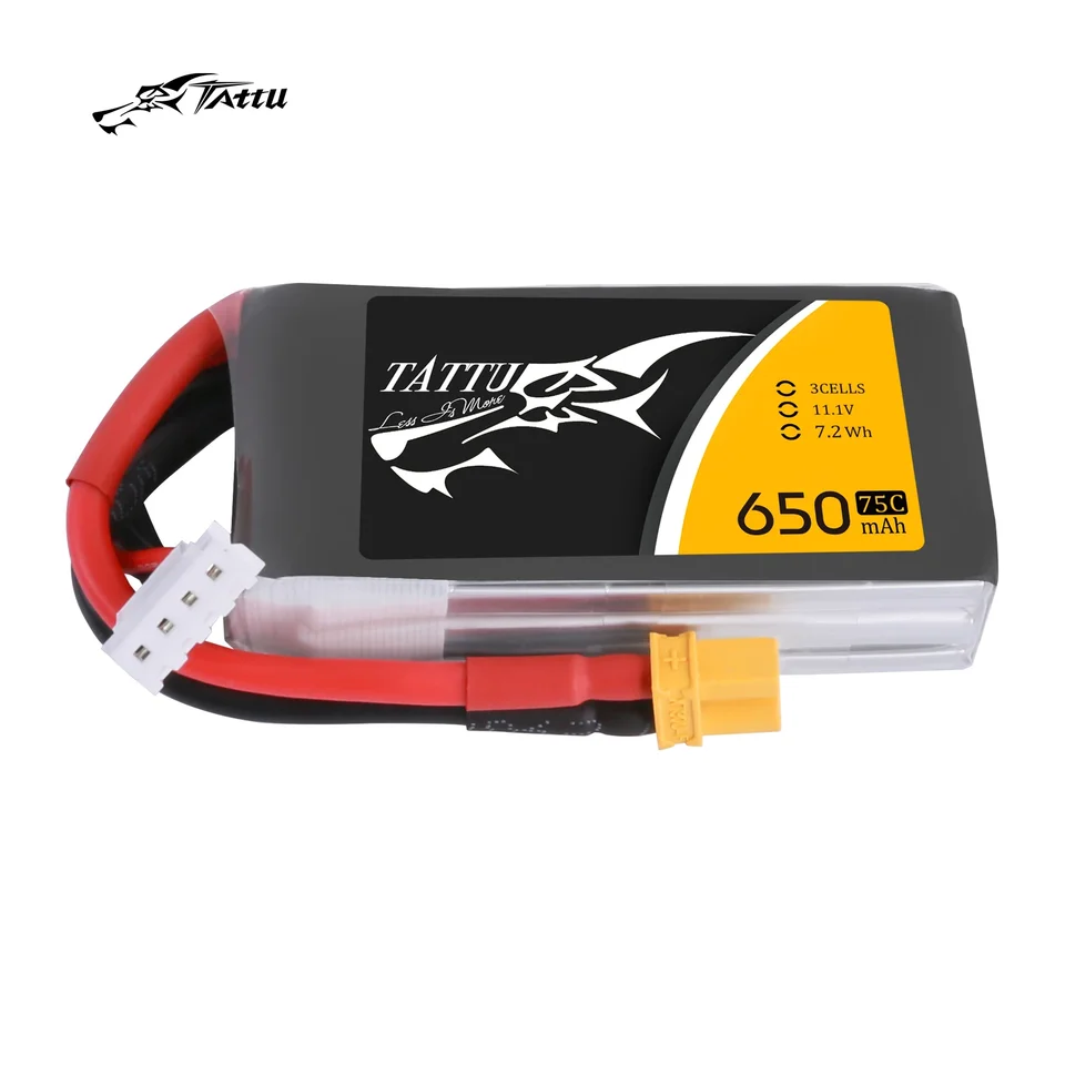 Tattu 650 mAh 11,1V 3S 75C Max Burst 150c LiP batérie s XT30 konektorom pre 130 150 veľkosti FPV Zimné vnútorné preteky FPV