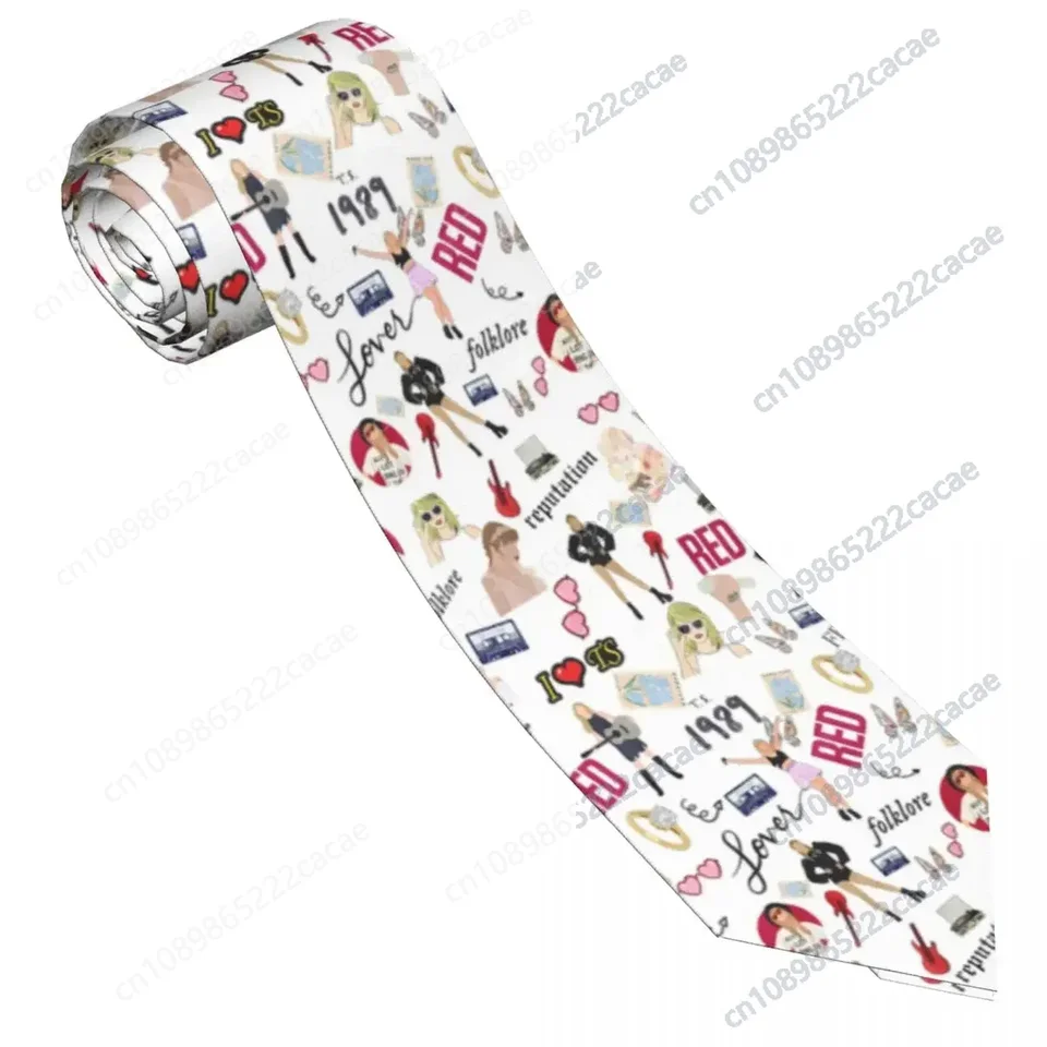 Taylors Music Swifts TIE Fashion Classic Elegantné kravaty na krku pre dospelých svadobné večere Kvalitné kravaty kravata krava