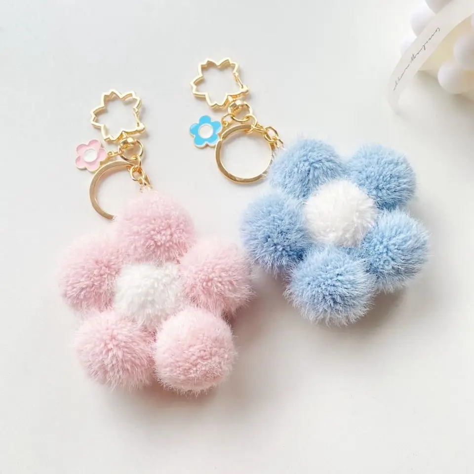 Taška na dekoráciu Plushball Bag Prívesok Dámske dámske reťaze veci plyšové hračky batoh kúzla karikatúra plyšový prívesok kvetinový keychain