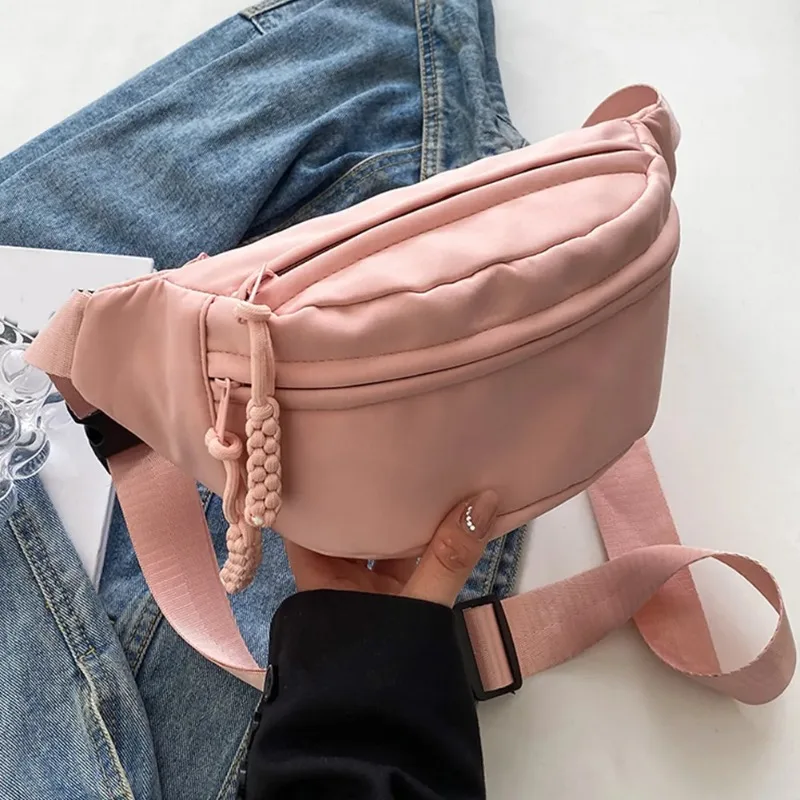 Taška na hrudník banánová taška pre ženy praky krížový pás balenie plátno bežecká pasá taška na neformálne balíčky Fanny Sport Half Moon Moon Bag Bag
