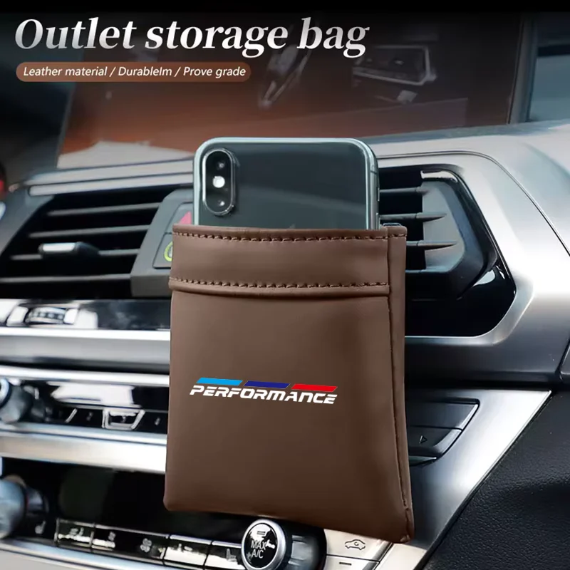 Taška na skladovanie automobilov s háčikom organizátorom organizátora Air Outlet Bag pre BMW výkon X1 F48 F36 F40 F32 X5 E53 X6 E71 Príslušenstvo