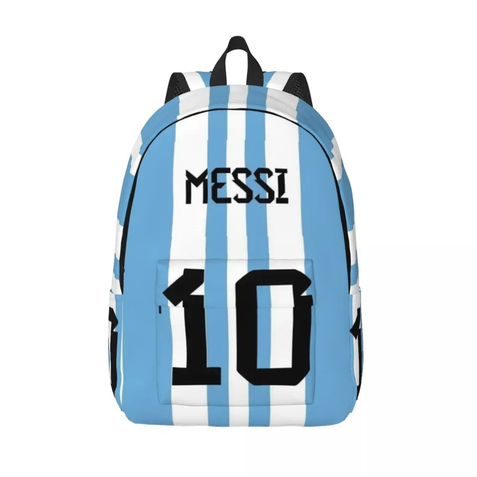 Tašky Messi číslo 10 pre dievčatá chlapci veľké kapacity študent batoh ľahký nepremokavý batoh 15.7in 17.7in