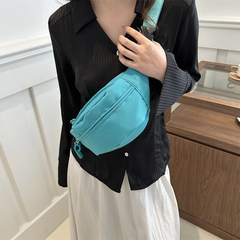 Tašky na hrudi Banana Bag pre ženy popruh crossbody pasážku plátno bežecká pasá taška na neformálne balíčky Fanny Sport Half Moon Moon Bag Bag