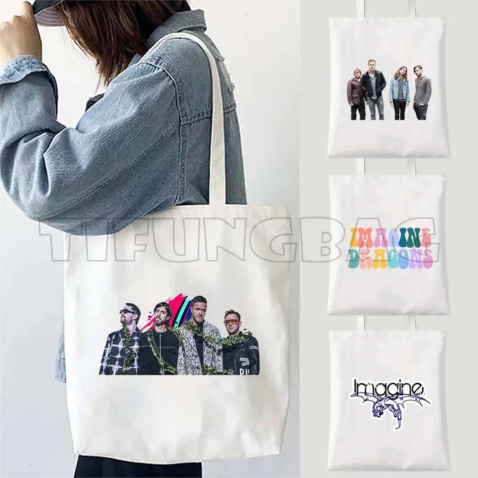 Tašky na ramene nový štýl Vintage Imagine Dragons Mercury Tour 2023 Tašky pre ženy nakupujúce tašky Canvas Ramer Bag Kabelka