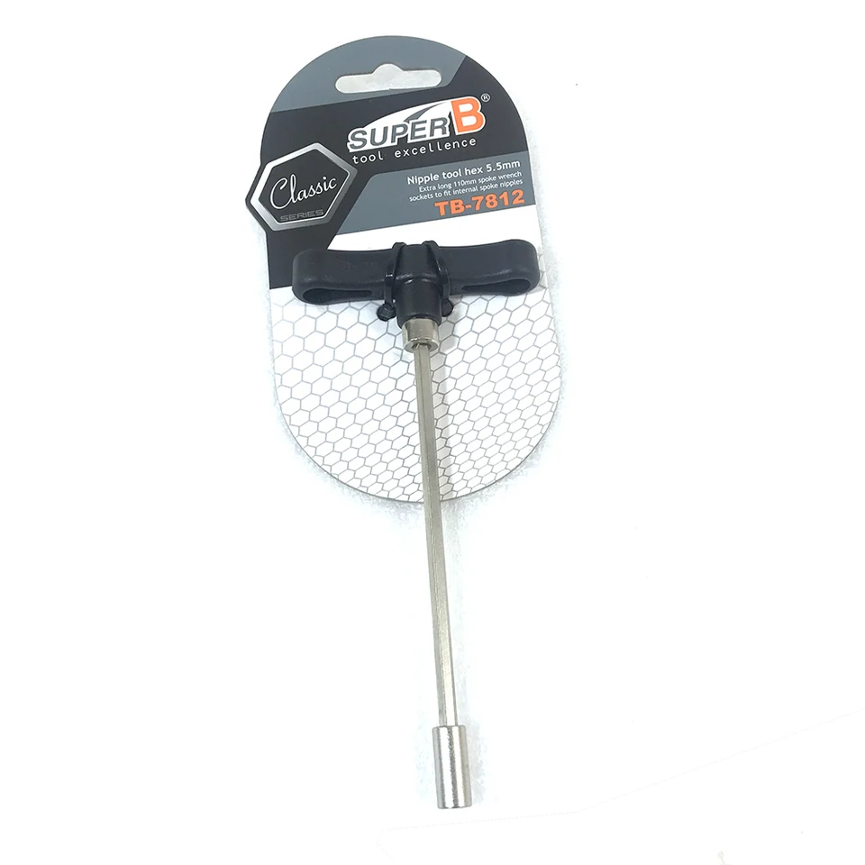 TB-7812 Nástroj na bradavky pre vnútorné bradavky, hex, 5,5 mm extra dlhé, 110 mm, pre časti bicyklov