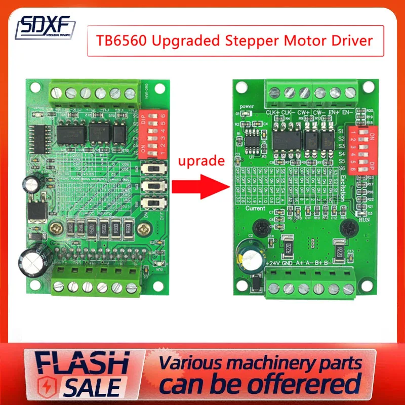TB6560 Aktualizácia Verzia TB6600 NEMA17/NEMA23 Krokový ovládač motora ovládača motorového ovládača 3A 32 Pododdiel nie je ľahké spaľovať