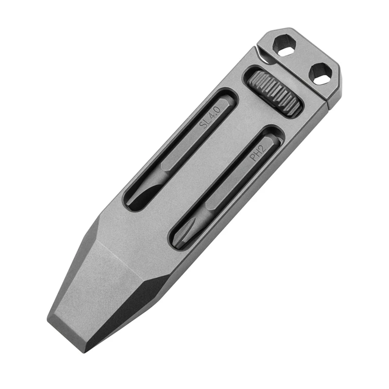 TC4 Titán zliatiny Multifunkcia Pry Bar Conscrew Screwdriver Mini Wrench Clowbar vreckový náradie prívesok