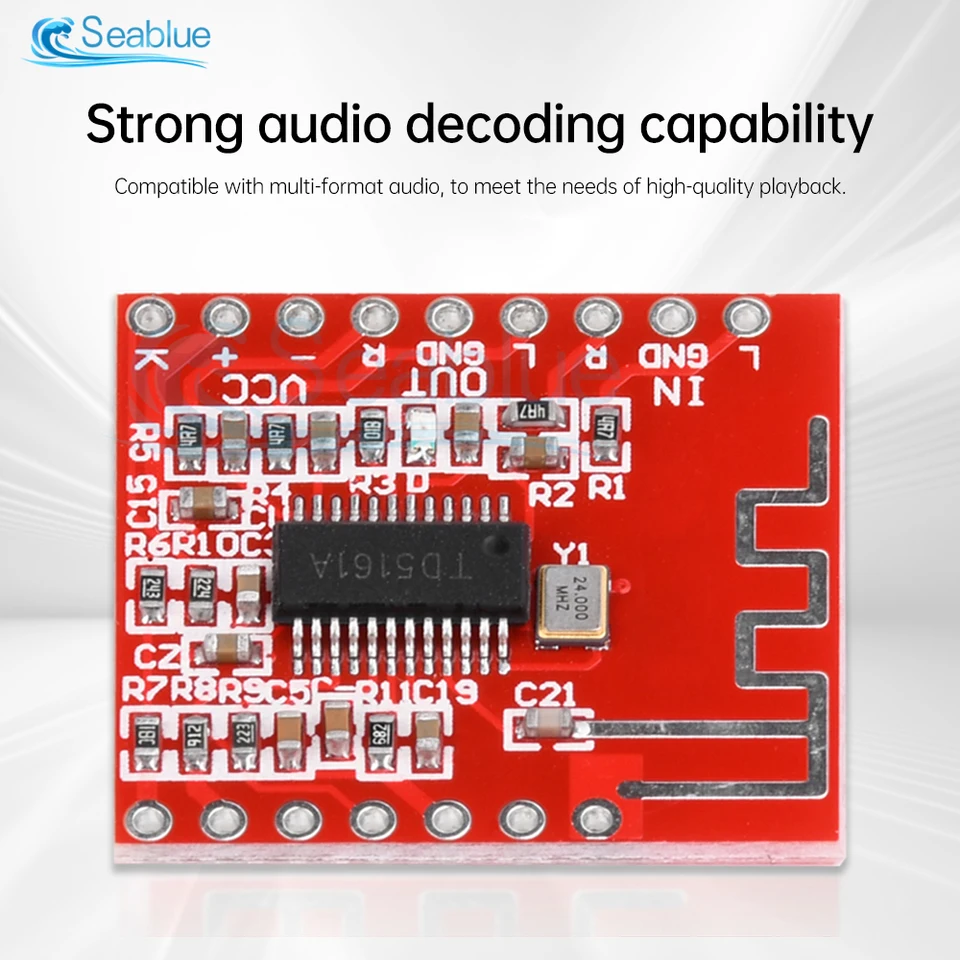 TD5161A Stereo Audio Modul Mini Bluetooth 5.1 Prijímač modul s funkciou vstupu zvukového signálu DC 3V-5V