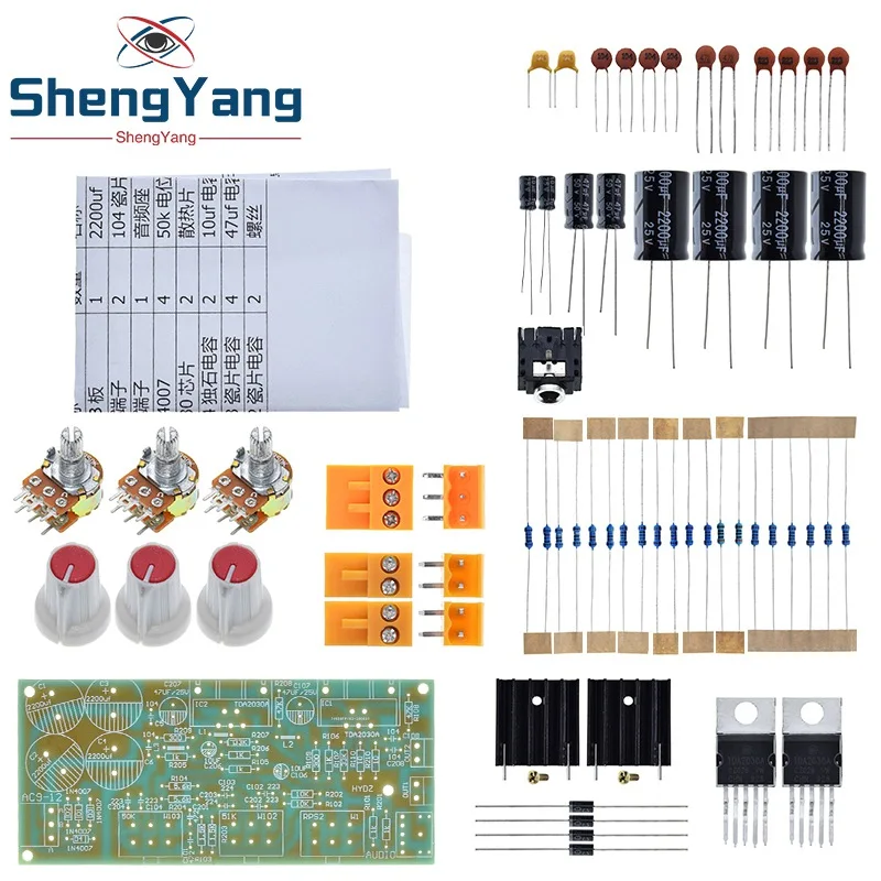 TDA2030A DIY Kit Elektronický zosilňovač duálny kanál Power Board DIY Kit pre Arduino Production Training Suite Student Lab TDA2030