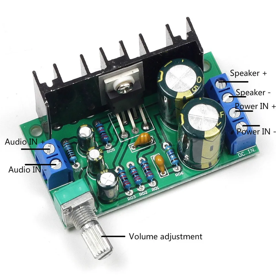 TDA2050 DC 12-24V Mono zosilňovacia tabuľa