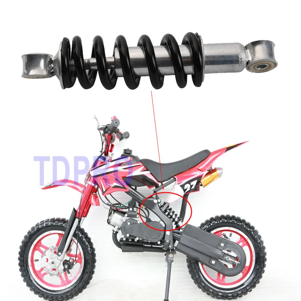TDPRO 8x190MM'''6 palca zadné zavesenie Spring Spring Shock Motorcycle Pit Bike Buggy Mini Quad Acessórios para moto
