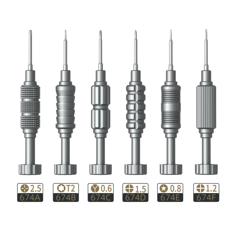 TE-674 High Hardness Screwdriver Kit Convex Cross Torx T2 Y0.6