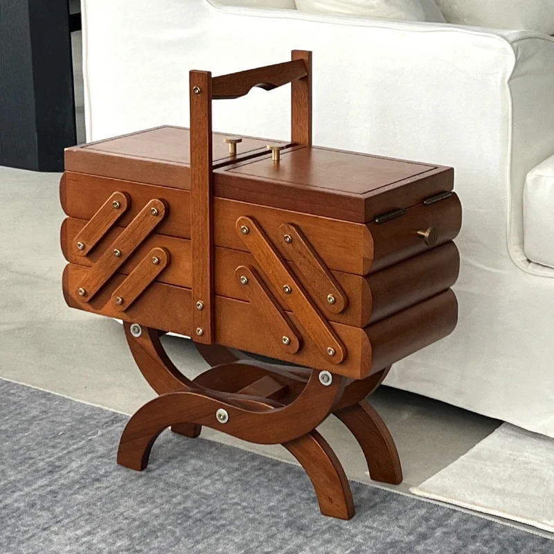Teach Storage Cabinet, skrinka, šijacia škatuľka, lekárska skrinka, pohovka bočná skrinka, stredoveké šperky z masívneho dreva