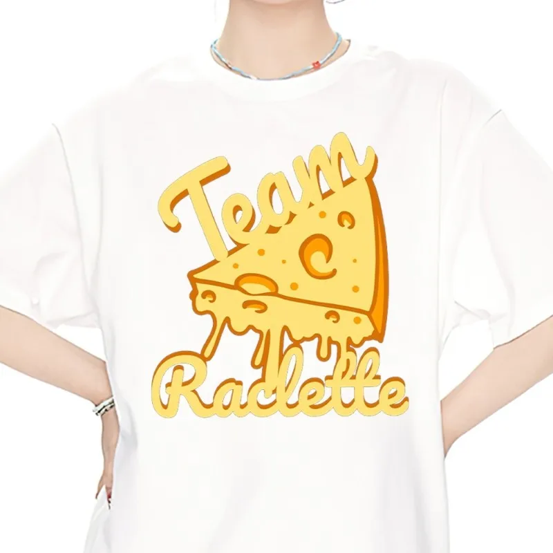 Team Raclette Cheese T košeľa Men Pár kombinácia oblečenia s krátkym rukávom módna módna bavlna bavlna