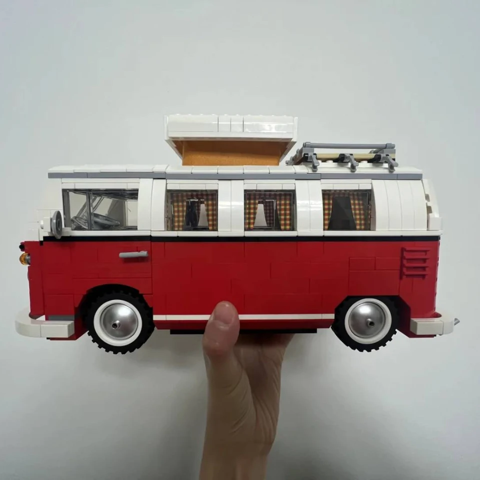 Technické 1334ks T1 Camper Car Building Blocks Classic Model Vozidlo Zostavujú tehly Hračky narodeniny darček pre Kid Boy Adult