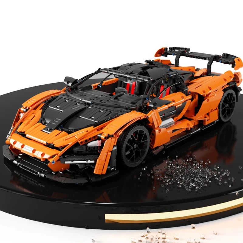 Technické blokové bloky Radio 2.4 GHz Super Sport CAR 1: 8 Model Stupnice Senna RC Supercar Supercar Pull Back Toy Brick