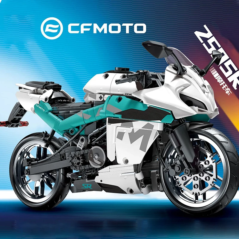 Technické CFMOTOS 250SR Motocyklové stavebné bloky City Motorbike Moto Racing vozidlá Hračky pre dospelé deti vianočné darčeky