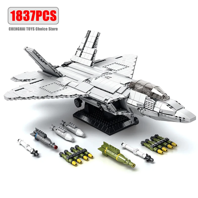 Technické USA F22 Raptor Stealth Strategické stíhacie stavebné bloky nadzvukového modelu lietadla tehly Boy hračky pre dospelé dary pre dieťa
