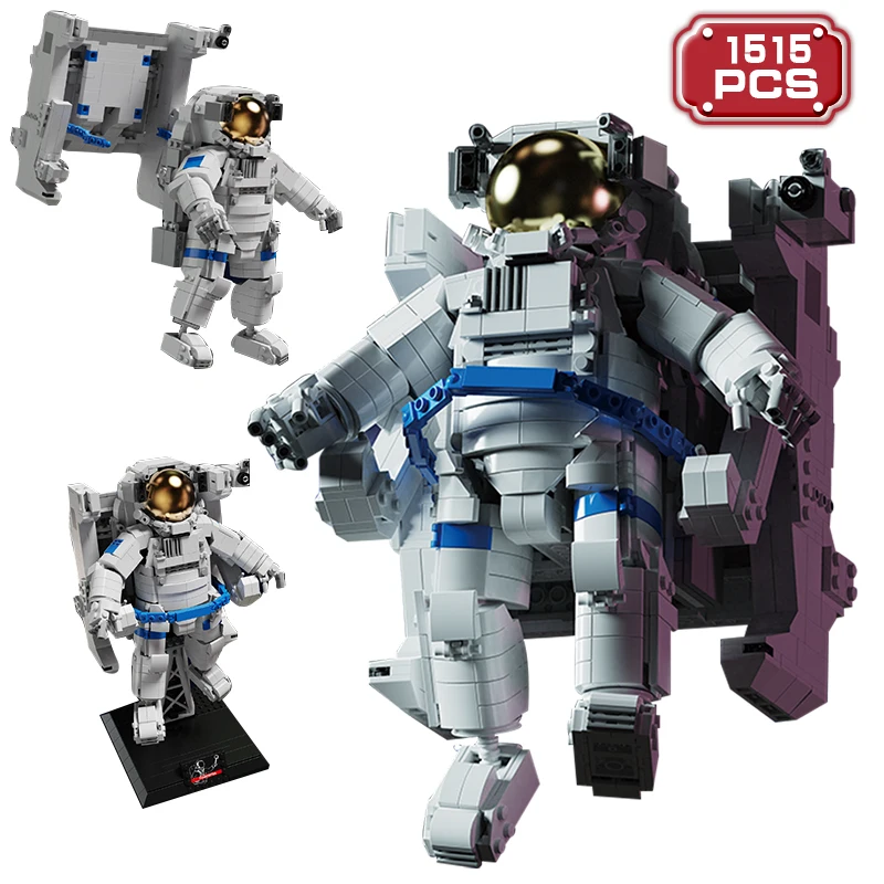 Technický tvorivý prieskum priestor Astronaut Building Blocks Kit MOC Adventure Science Spaceman Bricks Boys Hračky Darček