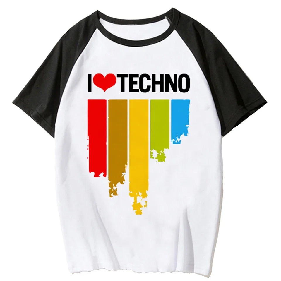 Techno tričko Ženy Harajuku Streetwear Manga Tee Girl Designer Clothing