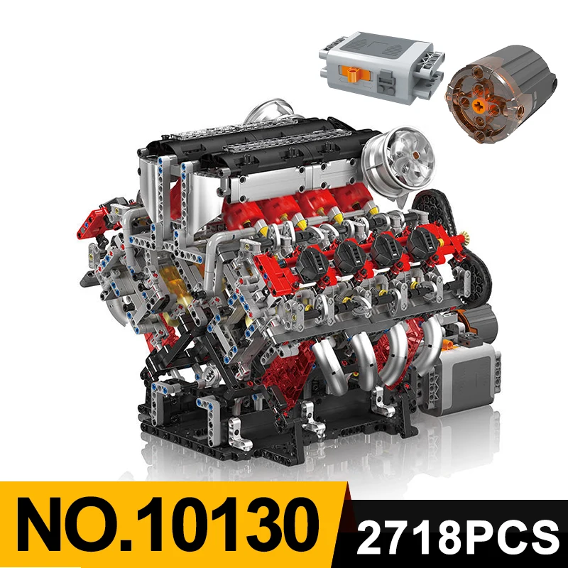 Technológia Mold King Technology 10130 Supercar V8 Model Model Build Block Block Blocks MoC Zhromaždenie Puzzle Hračky pre detské vianočné darčeky