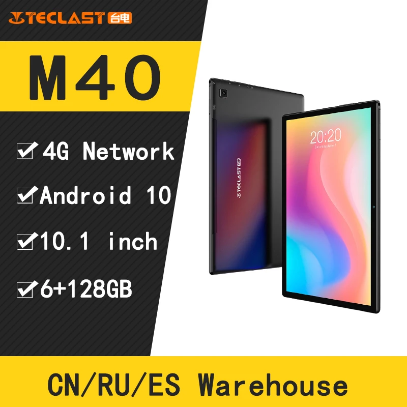TECLAST M40 10.1 '' Tablet 1920x1200 T618 OCTA Core 4G Network UNISOC 6 GB RAM 128 GB ROM Tablety PC Android 10